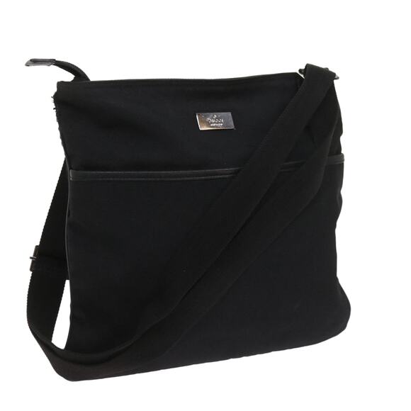 GUCCI Shoulder Bag Canvas Black - Picture 1 of 16
